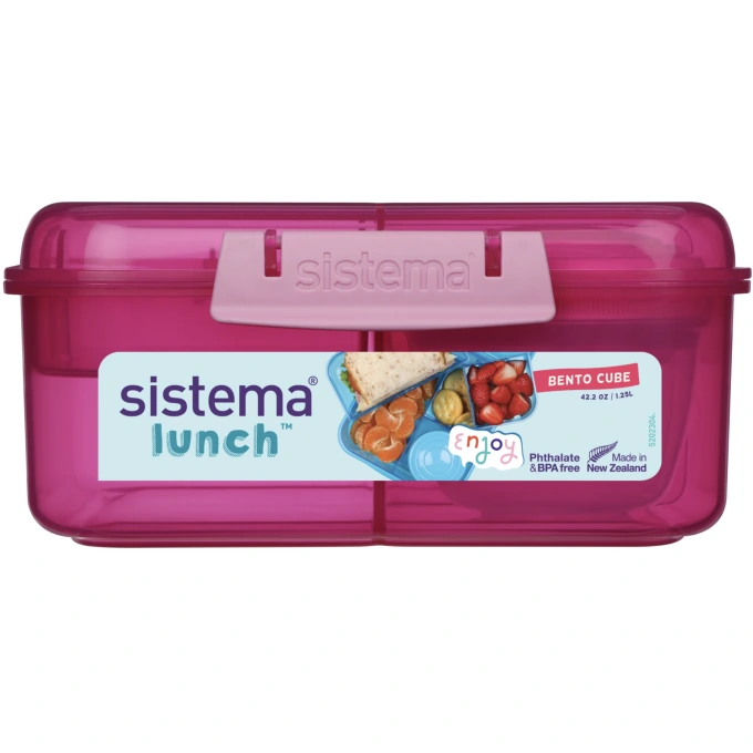 1.25L Bento Cube To Go cały różowy